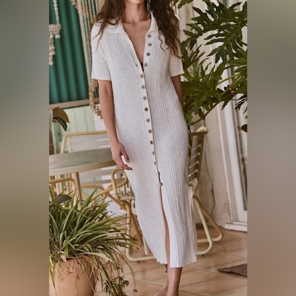 [free people] Ribbed Women’s Swim Coverup Dress - Lightweight Beach Knit